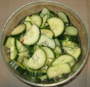 Thai Cucumber Salad gfzing.com birdseyeview