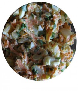 Potato Salad with Eggs and Carrots